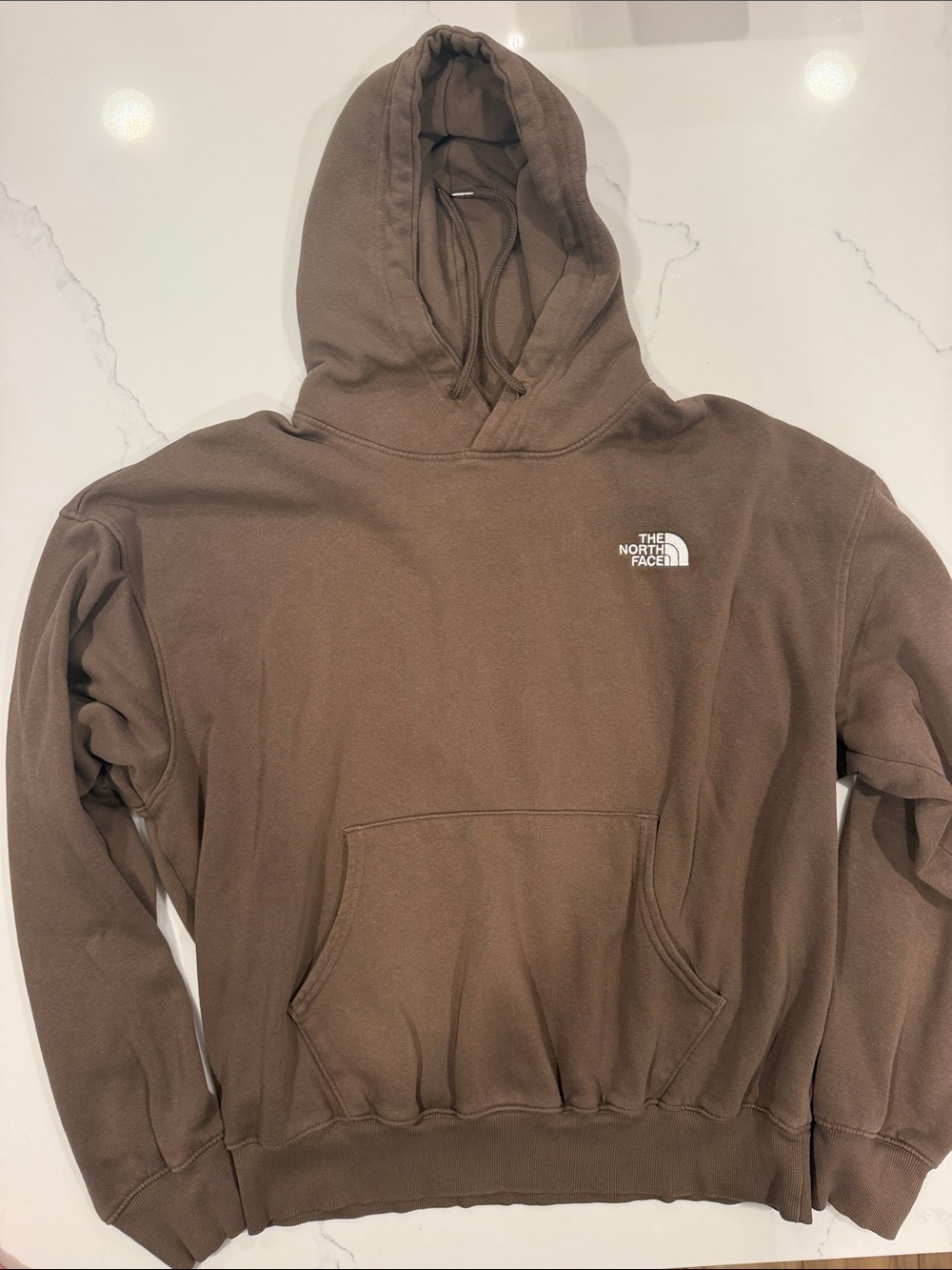 The North Face Brown Men’s Pullover Hoodie with Chest Logo